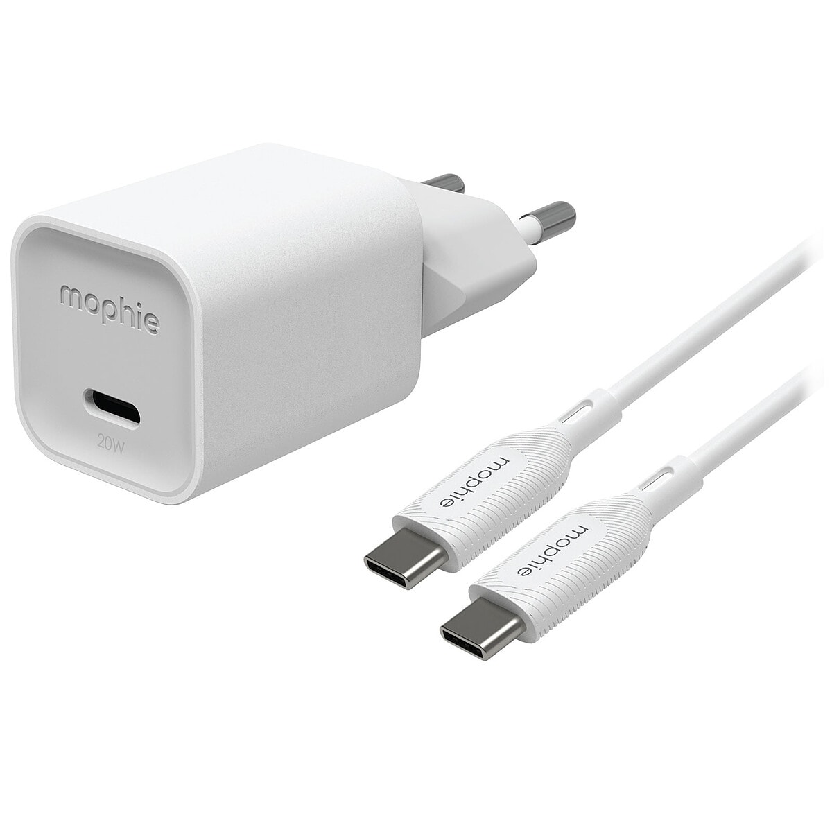 Mophie USB-C GaN Wall Adapter 20W + Câble liasse - Image 1