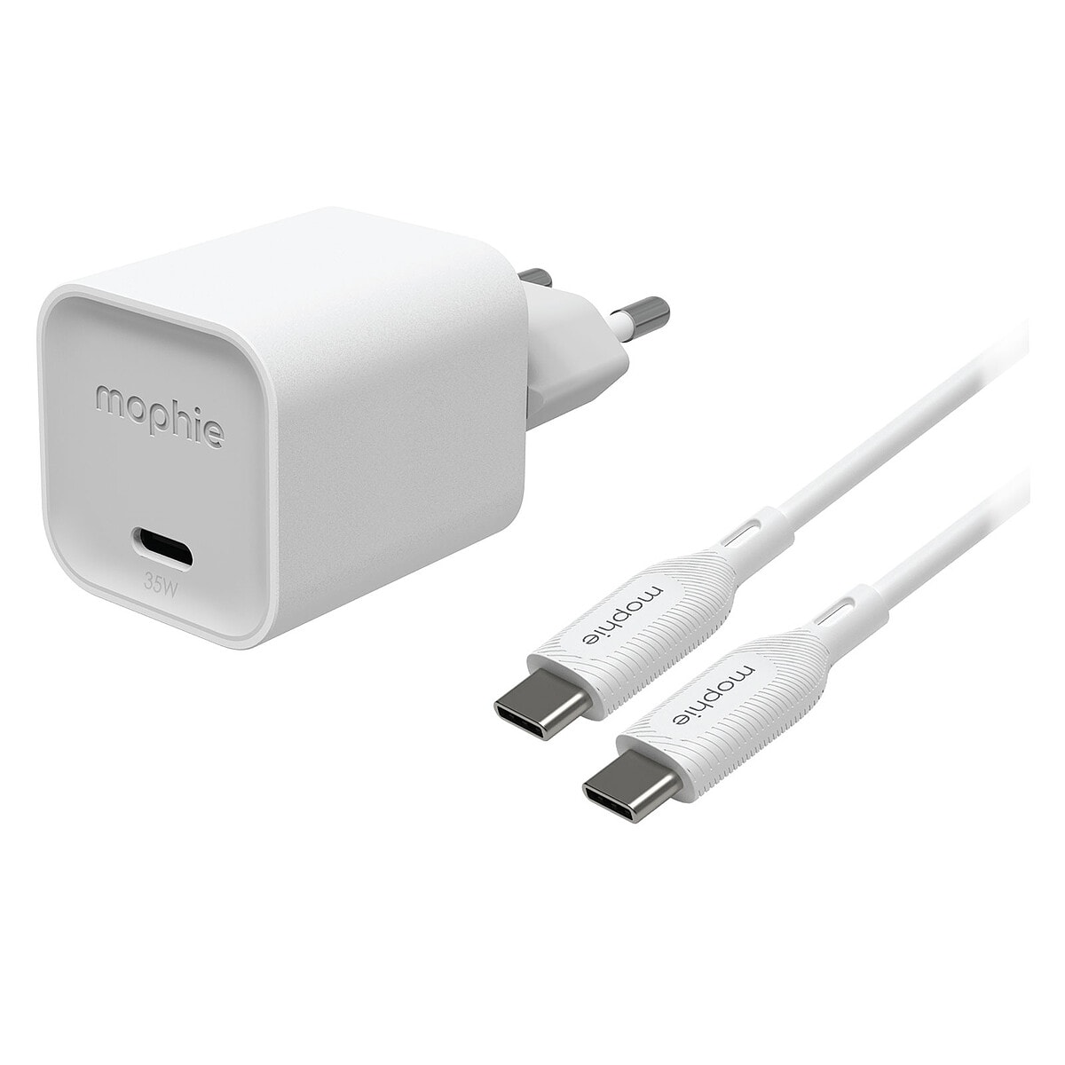 Mophie USB-C GaN Wall Adapter 35W + Câble liasse - Image 1