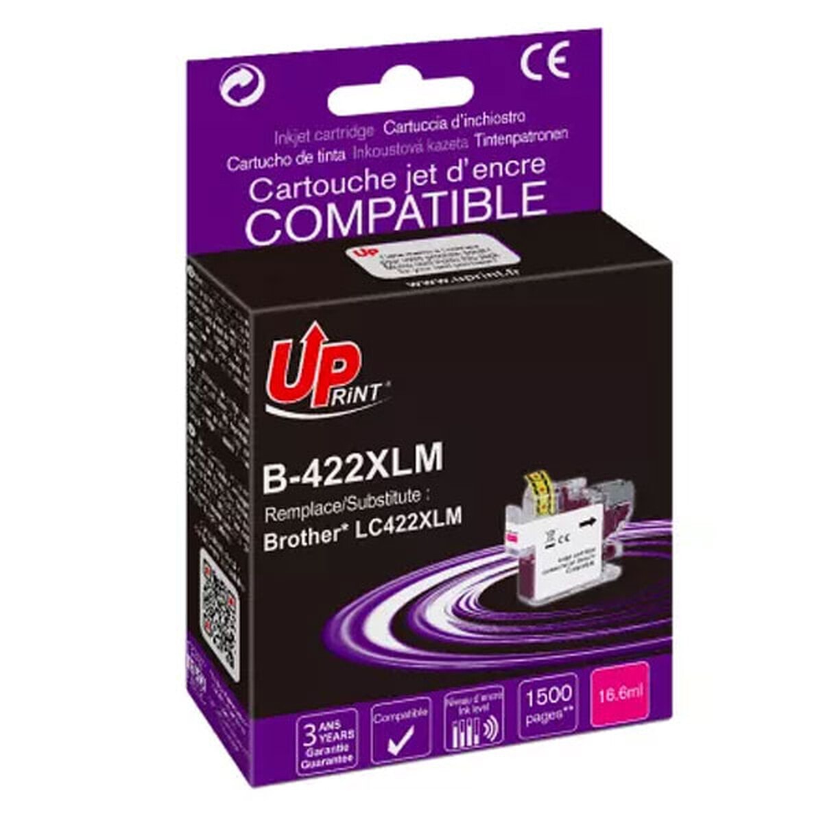 UPrint Cartouche compatible Brother LC422XL (Magenta) - Image 1