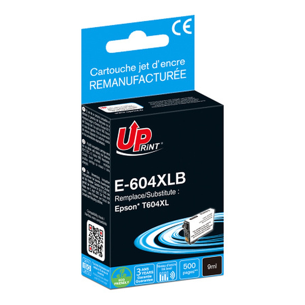 UPrint E-604XLB Cartouche compatible Epson T604XL (Noir) - Image 1