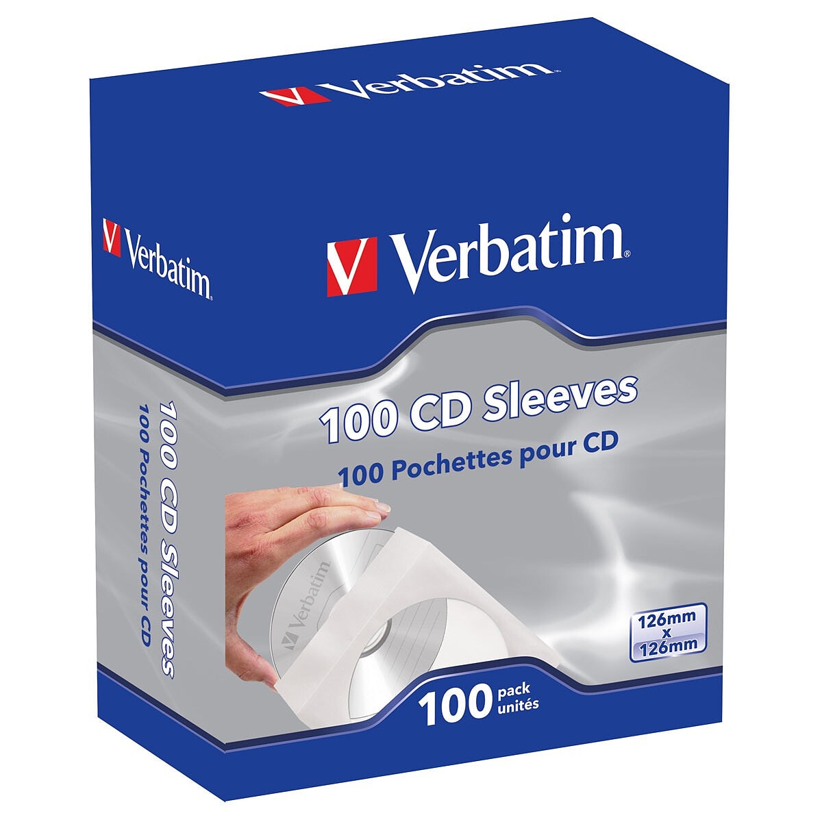Verbatim pack de 100 pochettes CD/DVD - Image 1
