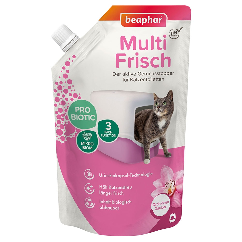Desodorante para arena beaphar Multi-Frisch - Orquídea (2 x 400 g) - Pack Ahorro - Image 1