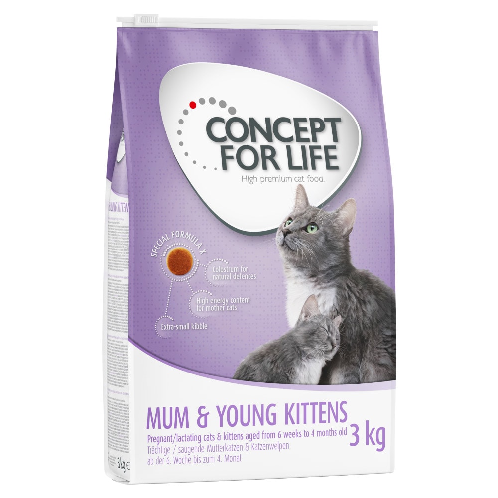 Concept for Life Mum & Young Kittens pienso para gatos - 3 kg - Receta mejorada - Image 1