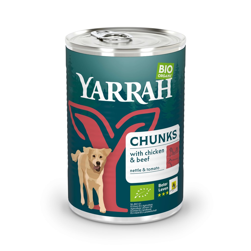 Yarrah bocaditos ecológicos de vacuno en latas - 6 x 405 g - Image 1