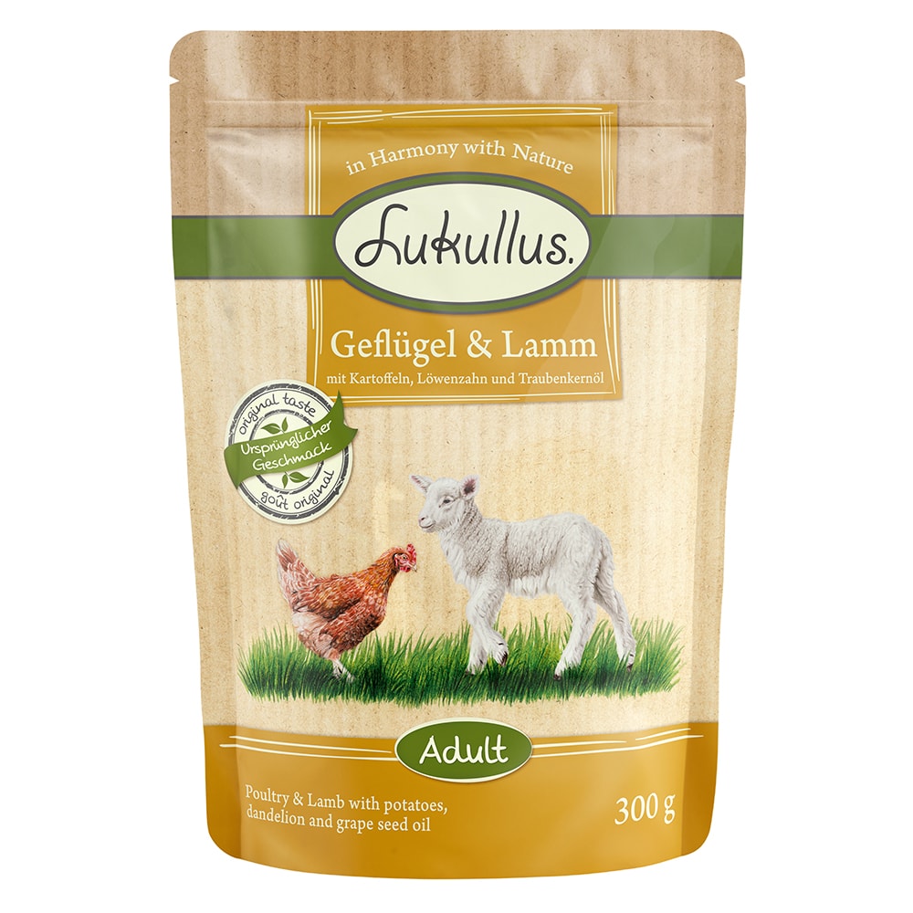 Lukullus bolsitas 24 x 300 g - Pack Ahorro - Ave y cordero - Image 1