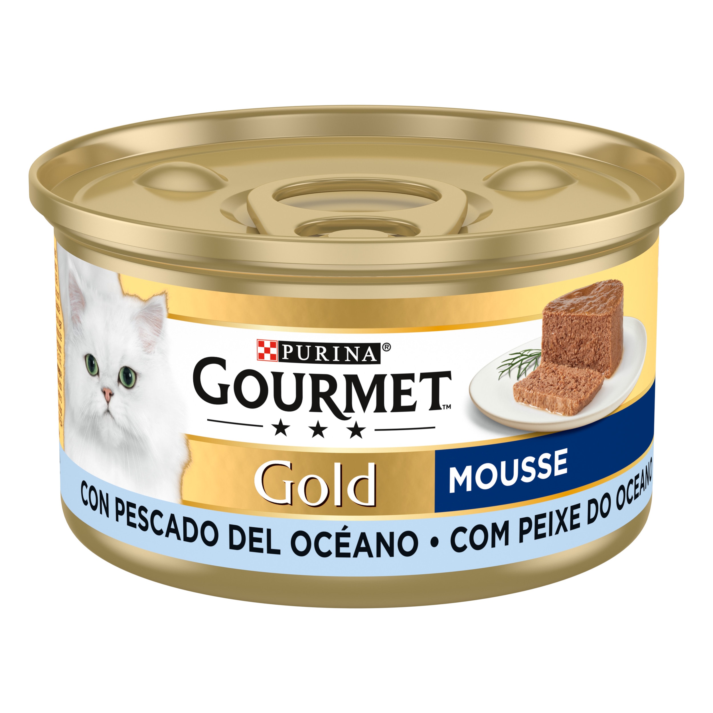 Purina Gourmet Gold Mousse 24 x 85 g - Pack Ahorro - Pescado del océano - Image 1