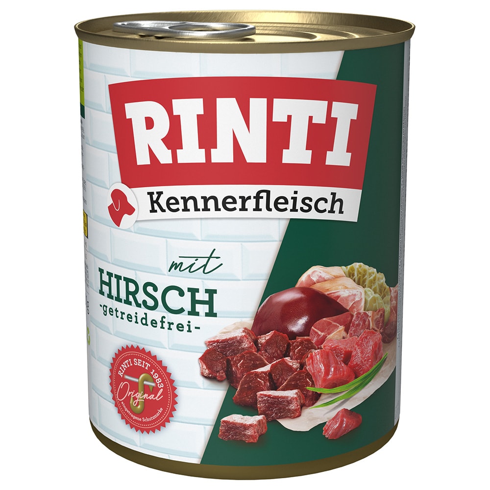 RINTI Kennerfleisch 12 x 800 g - Pack ahorro - Ciervo - Image 1