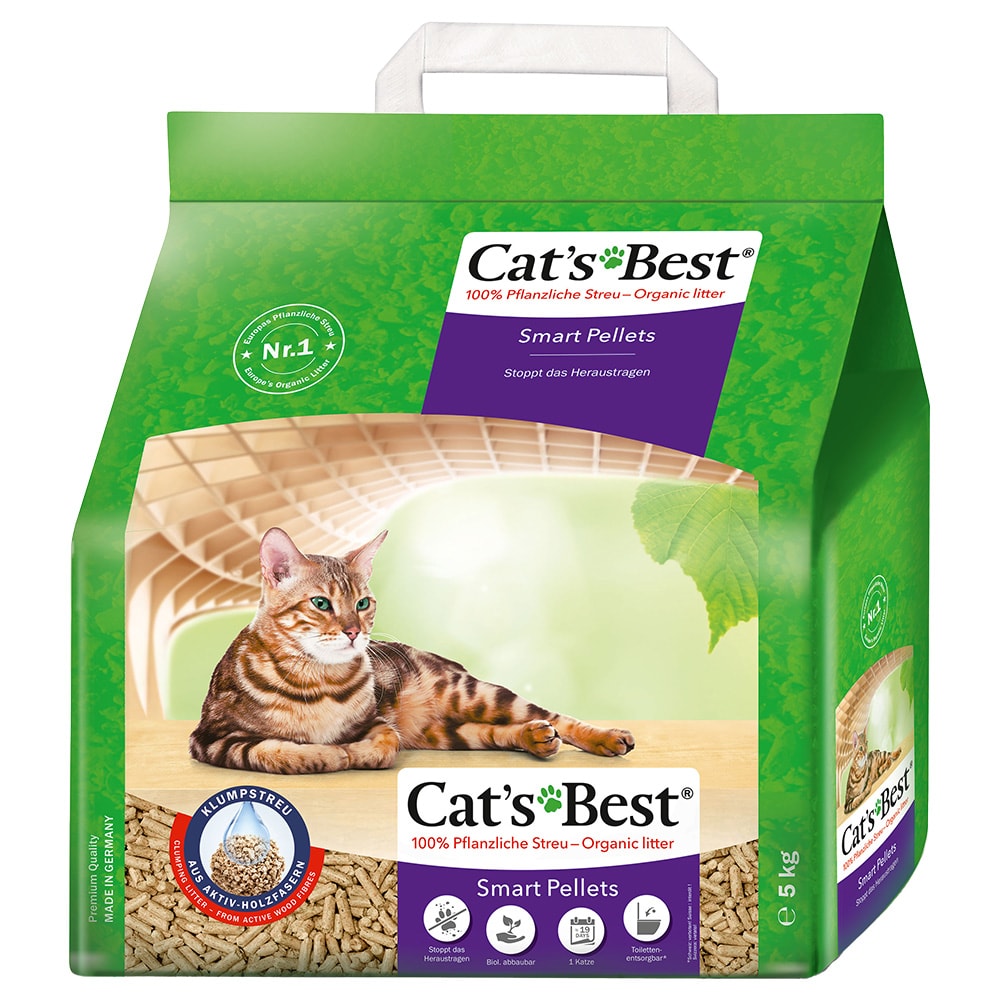 Cat's Best Smart Pellets arena biodegradable para gatos - 10 l - Image 1