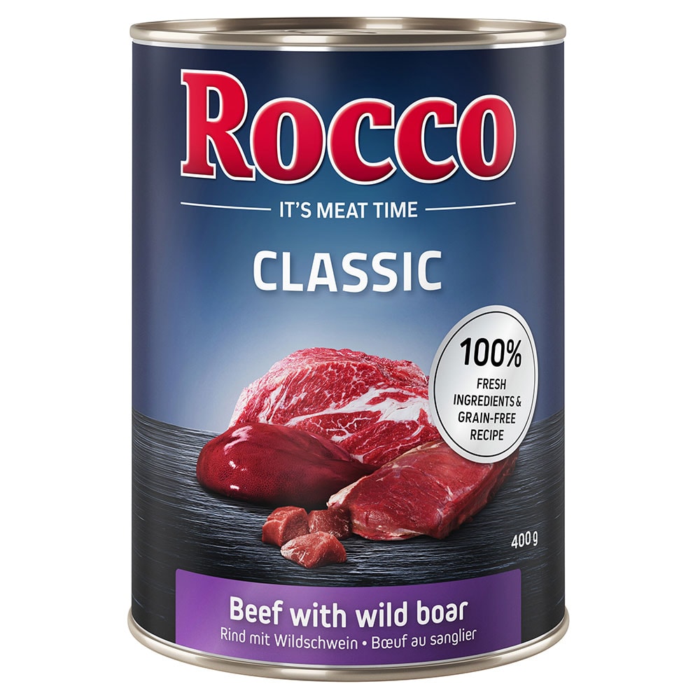 Rocco Classic 24 x 400 g - Pack Ahorro - Vacuno con jabalí - Image 1