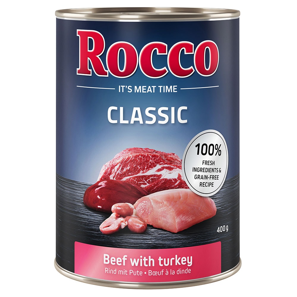 Rocco Classic 24 x 400 g - Pack Ahorro - Vacuno con pavo - Image 1