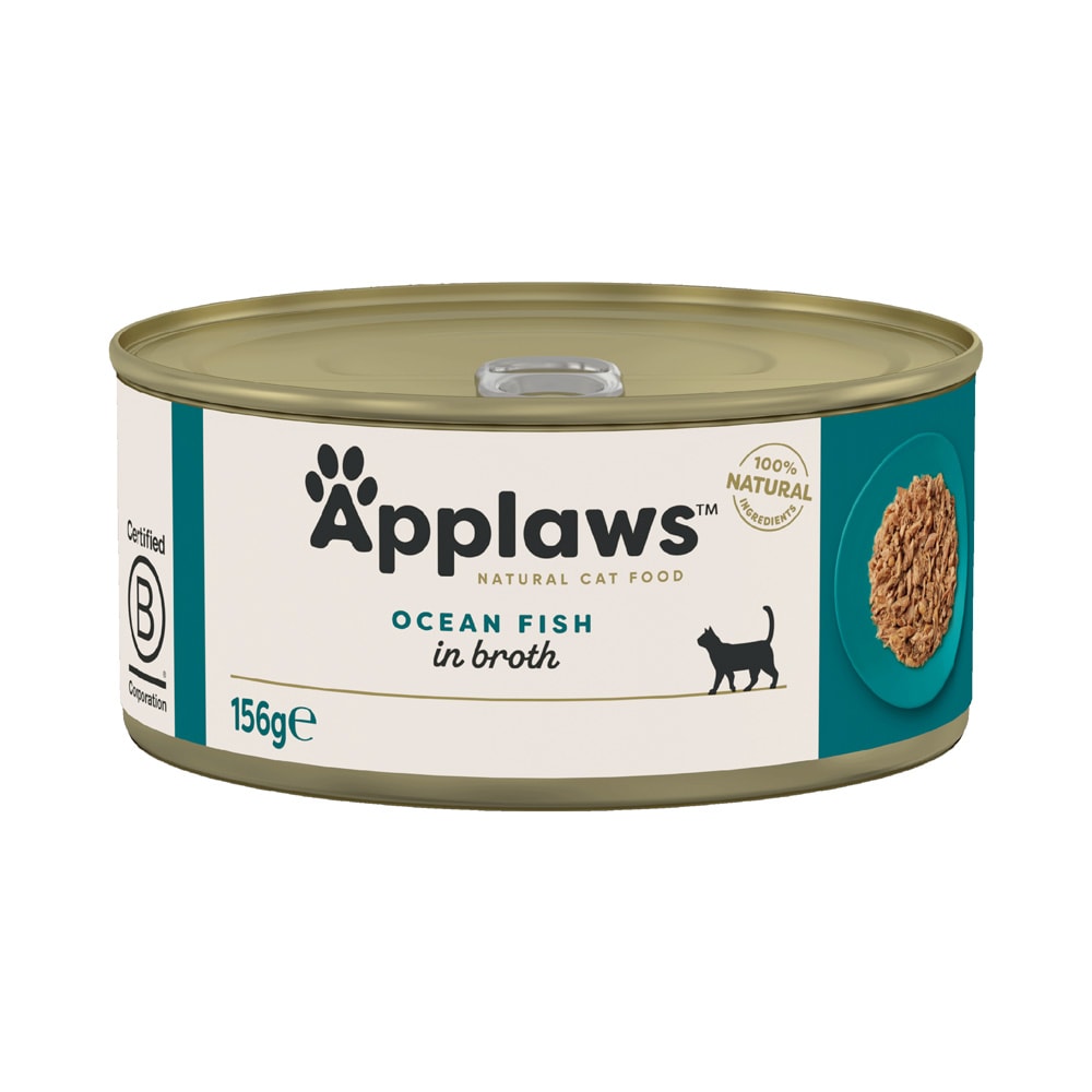 Applaws en caldo 12 x 156 g latas para gatos - Pack Ahorro - Pescado del mar - Image 1