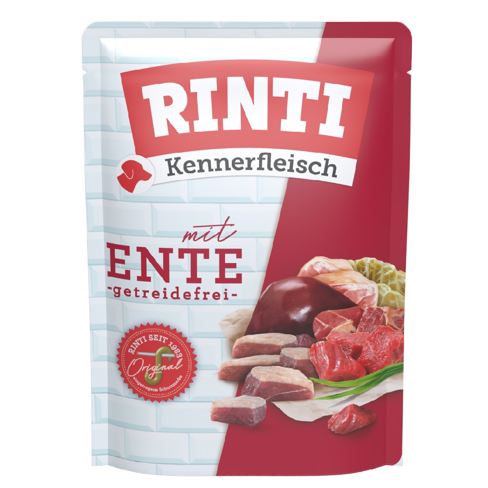RINTI Kennerfleisch en bolsitas 10 x 400 g - Pato - Image 1