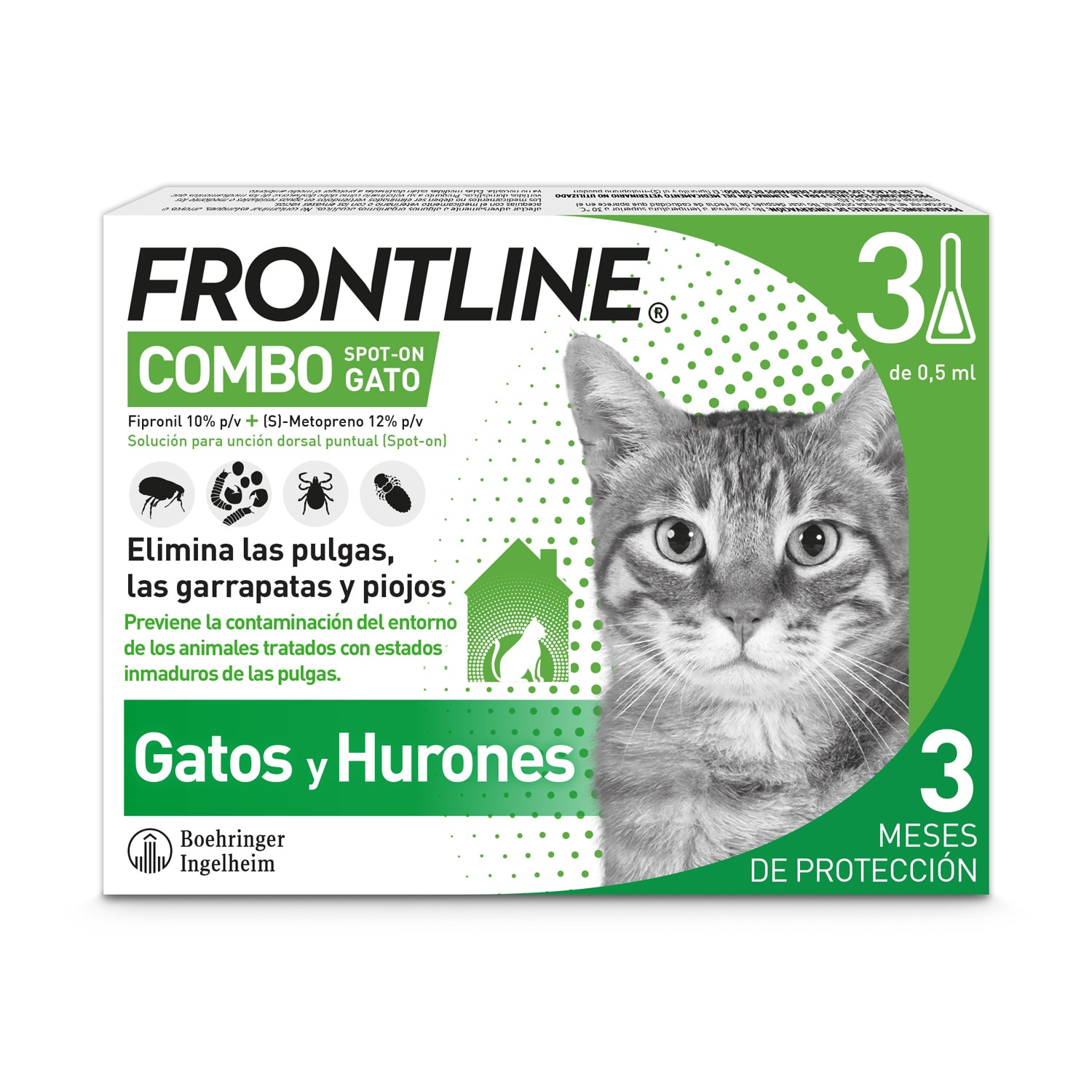 Frontline® Combo pipetas para gatos - 3 pipetas (3 x 0,5 ml) - Image 1