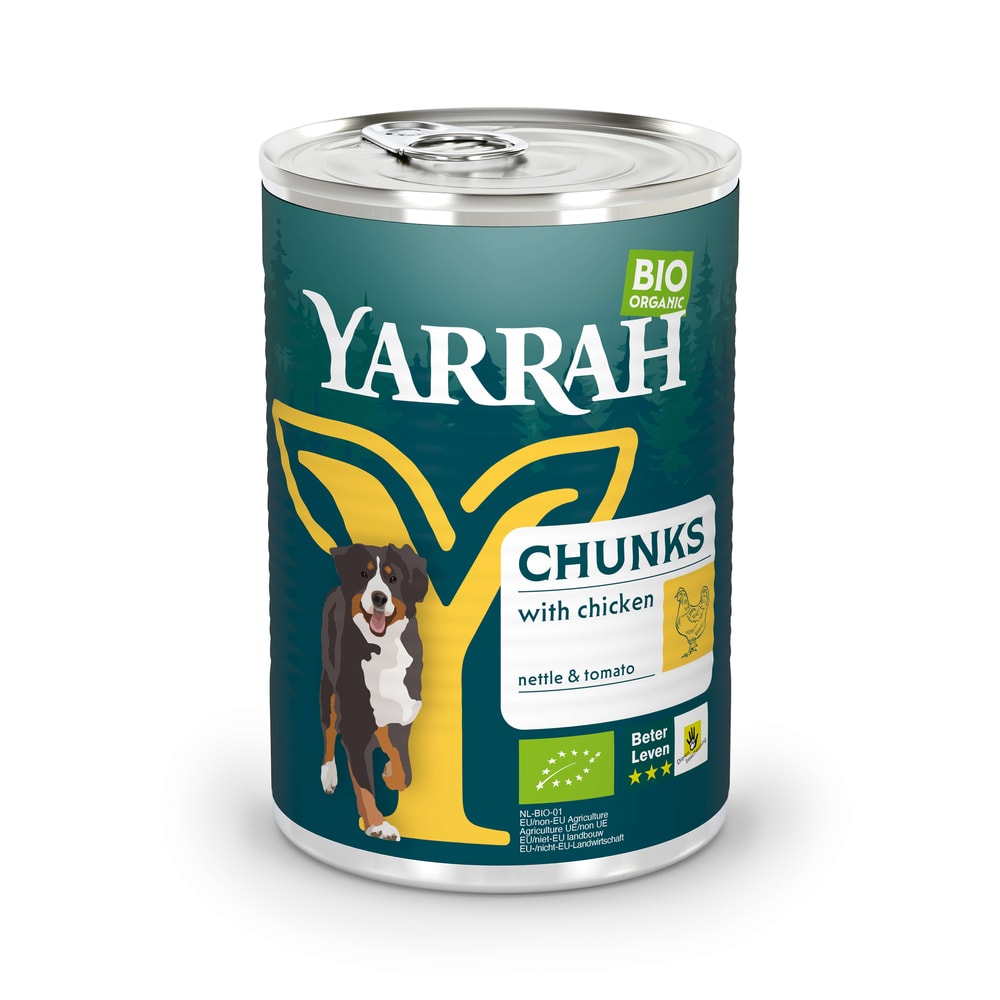Yarrah bocaditos ecológicos de pollo en latas - 6 x 405 g - Image 1