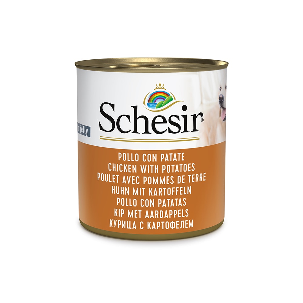 Schesir en latas 6 x 285 g comida húmeda para perros - Pollo con patatas - Image 1
