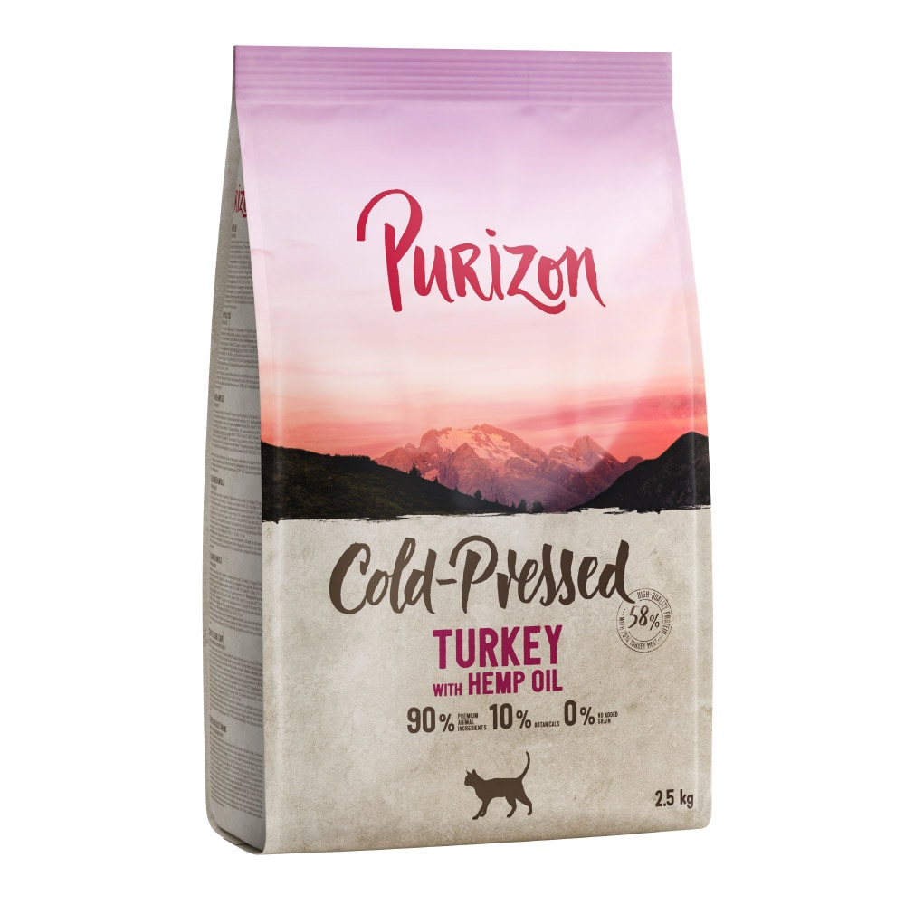 Purizon Coldpressed con pavo y aceite de cáñamo, prensado en frío - 2 x 2,5 kg - Pack Ahorro - Image 1