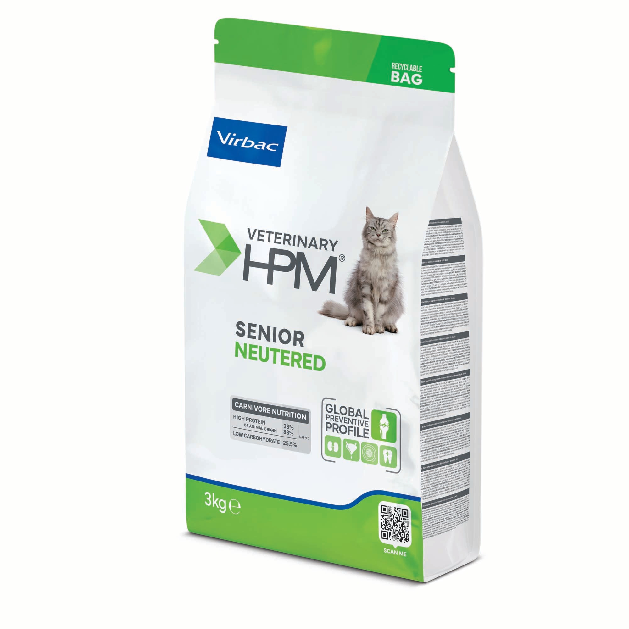 Virbac Veterinary HPM Senior Neutered Cat - 3 kg - Image 1