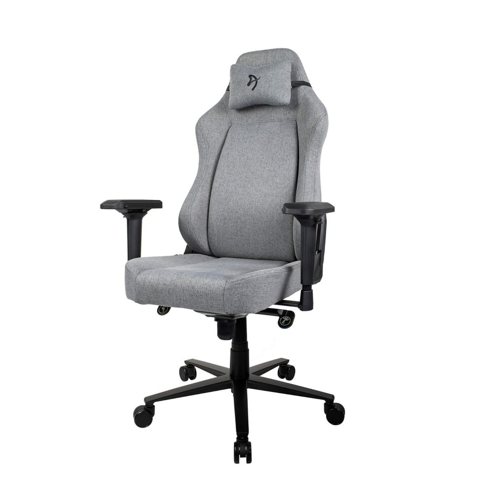 Arozzi - Silla Gaming Arozzi Primo Woven Fabric gris y logo negro. - Image 1