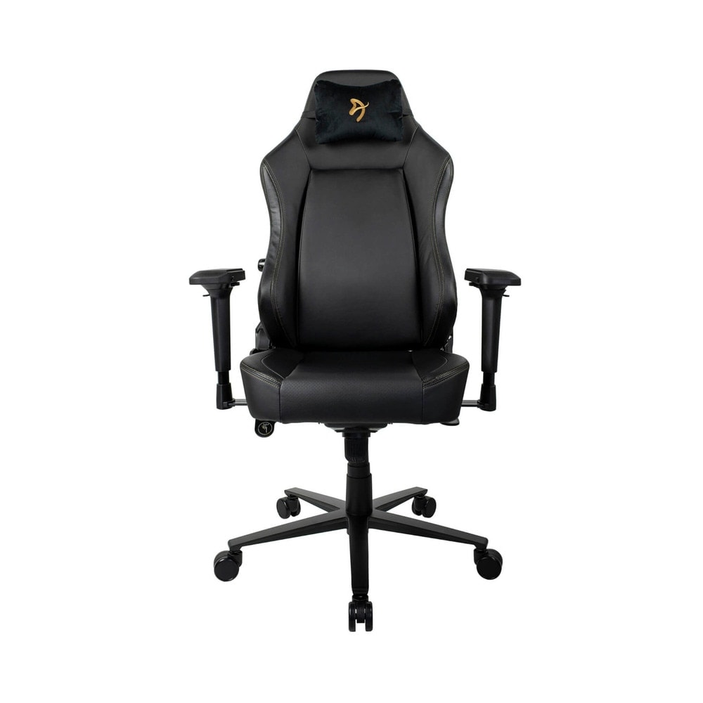 Arozzi - Silla Gaming Arozzi Primo Pu negra y logo dorado. - Image 1