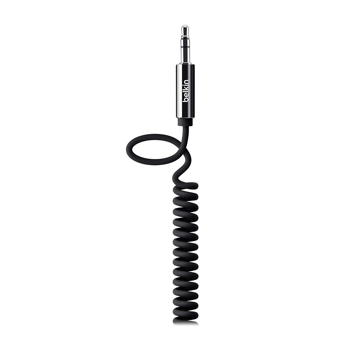 Belkin - Cable auxiliar Belkin en espiral de 3,5 mm MIXIT 1,8 m - negro. - Image 1