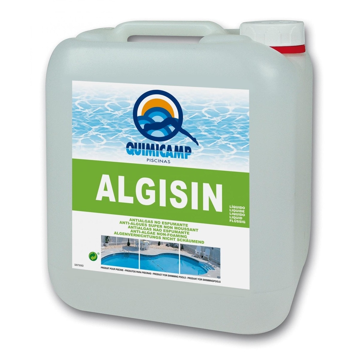 Quimicamp - Algisin alguicida líquido 5 litros. - Image 1