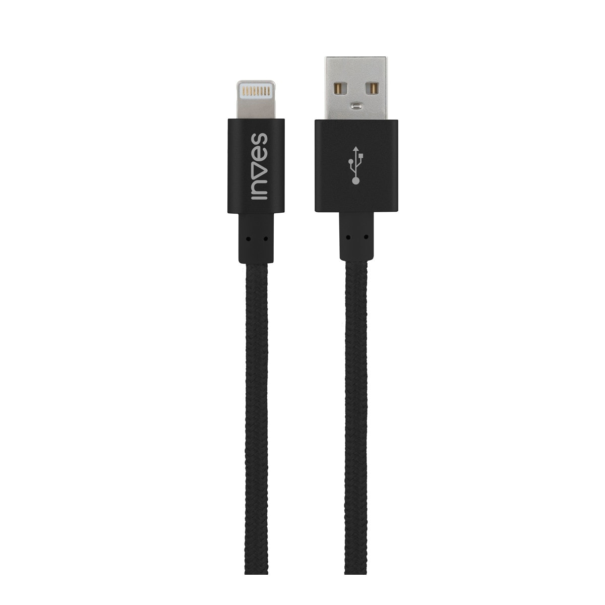 Inves - Conector lightning Inves B1 Negro 1 metro. - Image 1