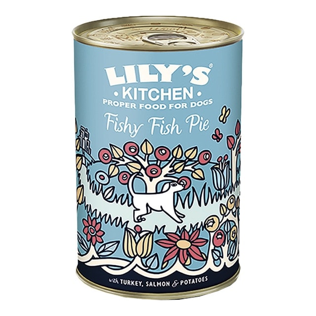 Lily's Kitchen - Comida húmeda para perros adultos Lily's Kitchen paté pastel de pescado con pavo 400 g. - Image 1