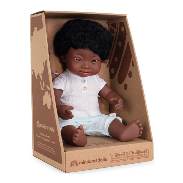 Miniland - Muñeco de 38cm con vestido. - Image 1