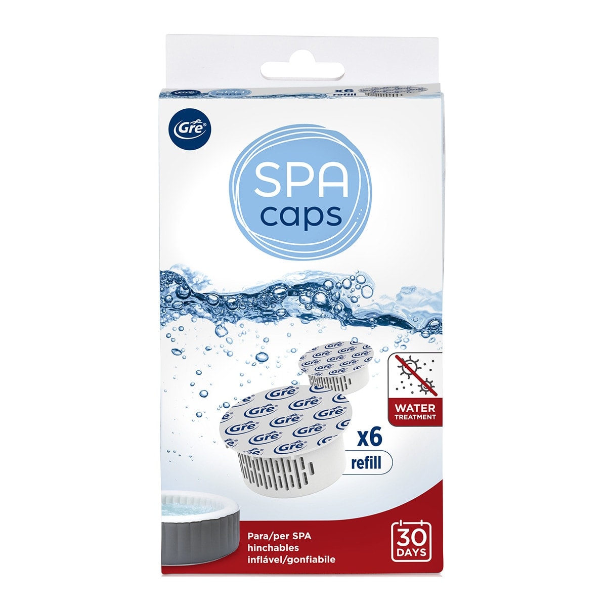Gre - Cápsulas Mantenimiento Spas Hinchables - 6 cápsulas. - Image 1