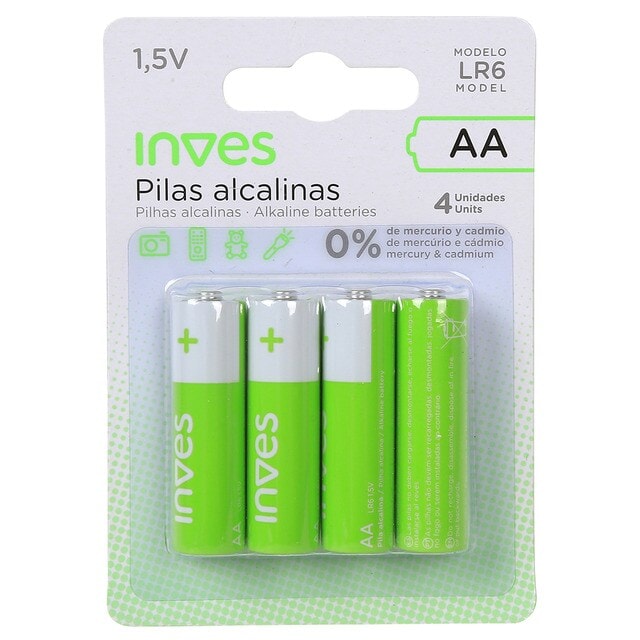 Inves - Pack de Pilas Inves LR6 AA (4 unidades). - Image 1