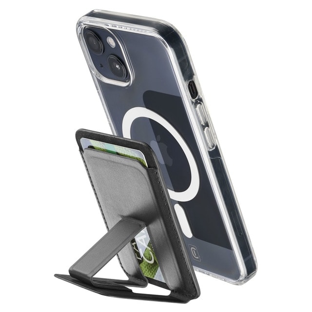 Cellular Line - Tarjetero magnético Cellular Line Pocket Stand Mag compatible con MagSafe negro. - Image 1