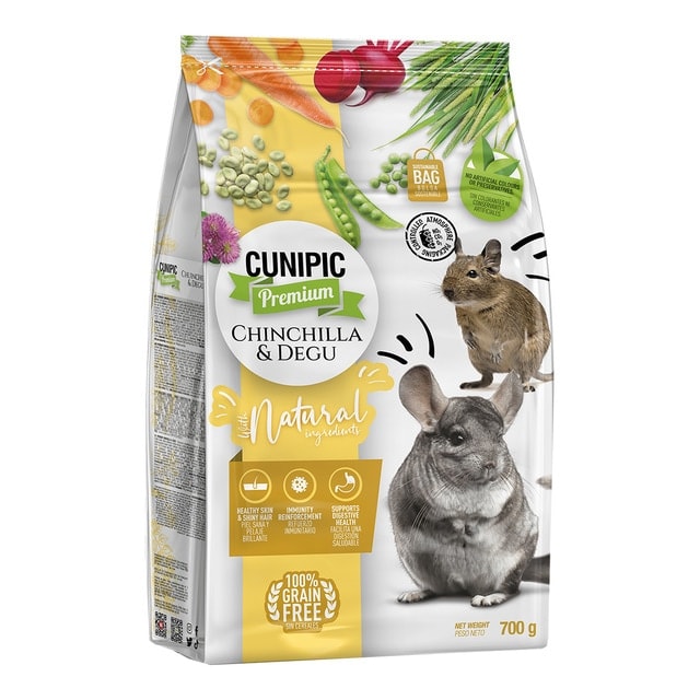 Cunipic - Pienso para chinchillas y degús Cunipic Premium Natural grain free 700 g. - Image 1