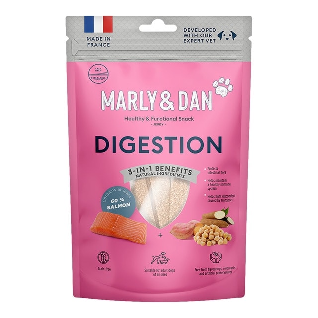 Marly & Dan - Snack para perros adultos Marly & Dan digestión salmón 80 g. - Image 1