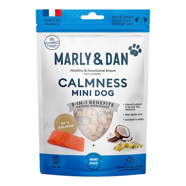 Marly & Dan - Snack para perros adultos minis Marly & Dan efecto calmante salmón 50 g. - Image 1
