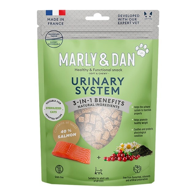Marly & Dan - Snack para gatos adultos esterilizados Marly & Dan Soft & Chewy sistema urinario salmón 40 g. - Image 1