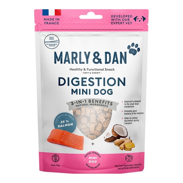 Marly & Dan - Snack para perros adultos minis Marly & Dan digestión salmón 50 g. - Image 1