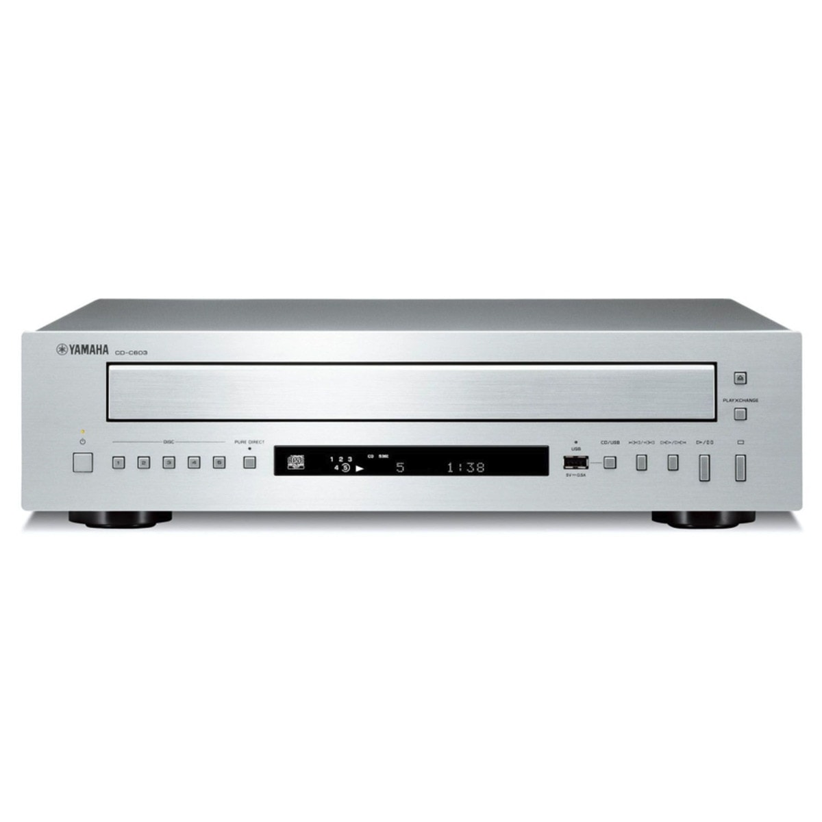 Yamaha - Lector CD múltiple Yamaha CD-C603 Plata. - Image 1