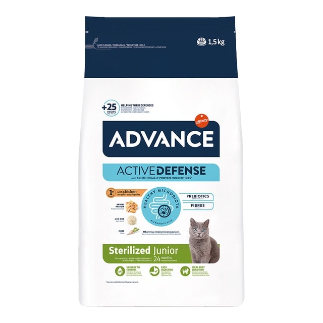 Advance - Pienso para gatos jóvenes esterilizados Advance Sterilized junior pollo y arroz 1,5 kg. - Image 1