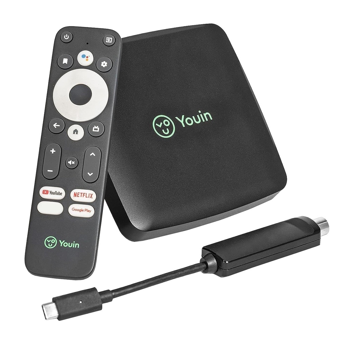 Youin - Receptor Youin You-Box T2, Android TV, sintonizador TDT integrado, Asistente de Google & Chromecast built-in. - Image 1