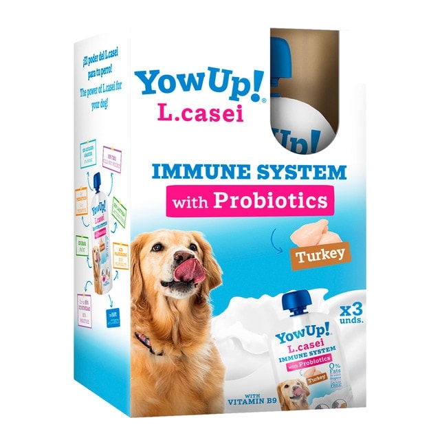 Yow Up - Yogur sin lactosa para perros Yow Up yogur L. Casei sistema inmune con probióticos pavo 3 x 115 g. - Image 1