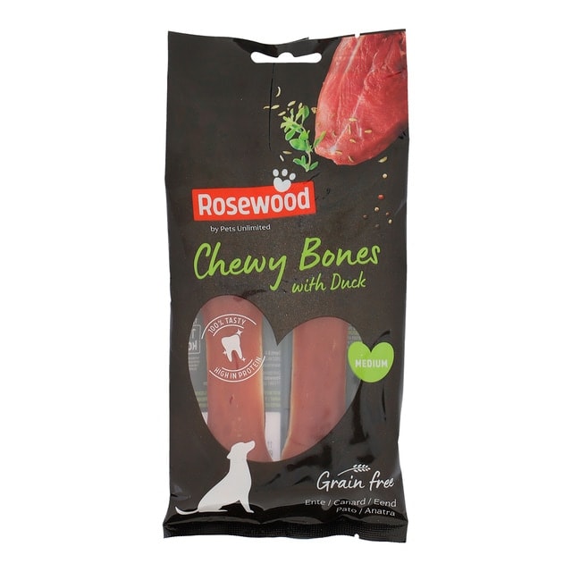 Rosewood - Snack para perros adultos medianos y grandes Rosewood huesitos con pato 80 g. - Image 1