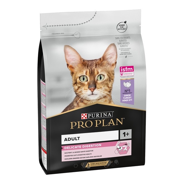 Purina Pro Plan - Pienso para gatos adultos digestión sensible Pro Plan pavo 3 kg. - Image 1