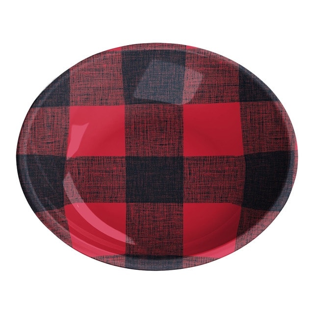 Tar Hong - Comedero para perros y gatos con estampado de cuadros Tar Hong melamina. - Image 1