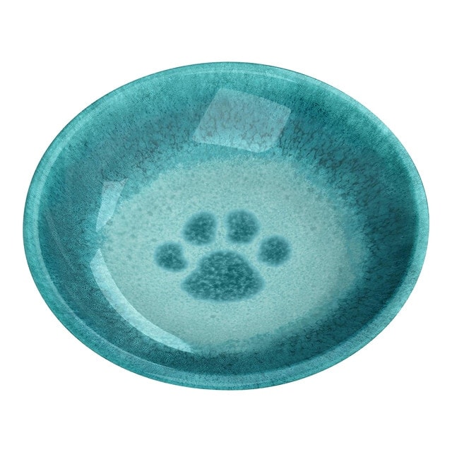 Tar Hong - Comedero para perros y gatos con diseño en color azul Tar Hong melamina. - Image 1