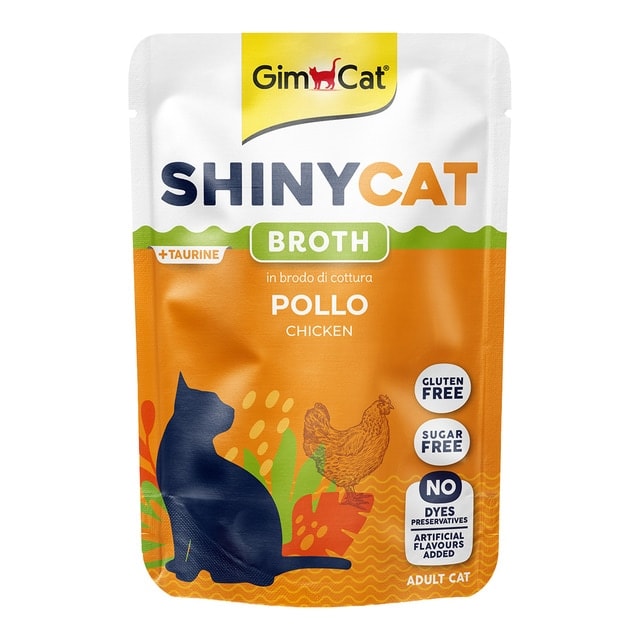 GimCat - Snack para gatos adultos Shiny Cat pollo en caldo y quinoa Gym Cat 70 g. - Image 1