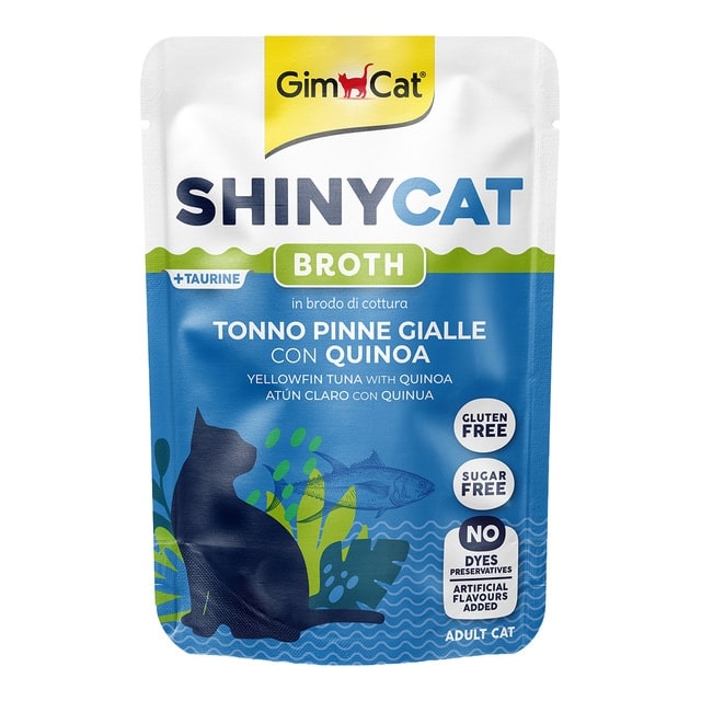 GimCat - Snack para gatos adultos Shiny Cat atún en caldo y quinoa Gym Cat 70 g. - Image 1