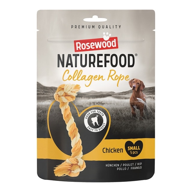 Rosewood - Snack para perros adultos mini pequeño y mediano Naturefood Collagen Rope pollo Rosewood 100 g. - Image 1