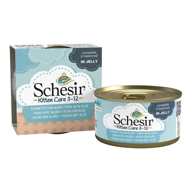 Schesir - Comida húmeda para gatitos Schesir atún con aloe 85 g. - Image 1