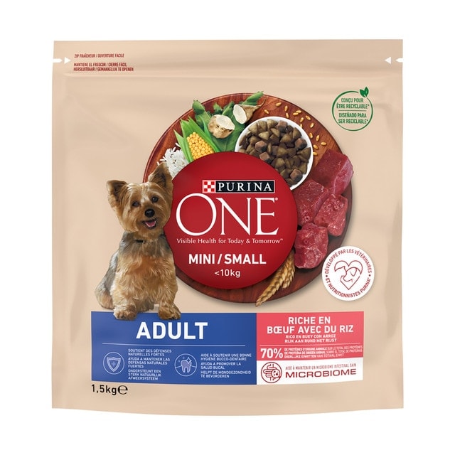 Purina One - Pienso para perros adultos minis Purina One buey y arroz. - Image 1
