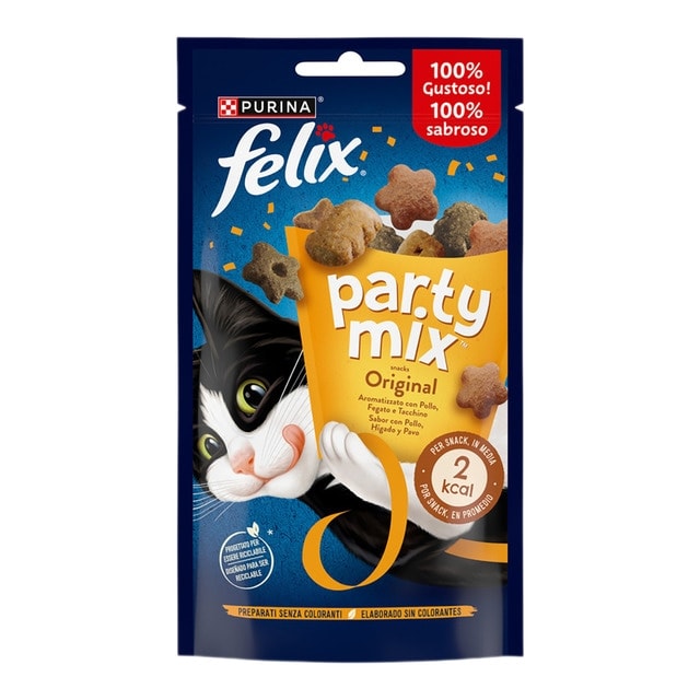 Felix - Snack para gatos adultos Felix Party Mix Original. - Image 1
